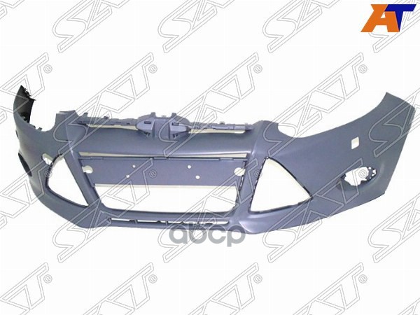 Бампер передний Ford Focus 10-15 (Под омыватели фар/ Под ПТФ/ С отверстием под крюк) Sat арт. ST-FDA6-000-A0