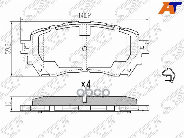 Колодки тормозные (Спереди) Mazda 6 12- / Atenza 12- Sat арт. ST-GHY9-33-28Z