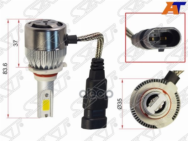 Лампа (HB3/ LED/ Комплект/ 36W 3800LM) Sat арт. ST-HB3-LED