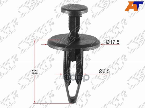 Клипса защиты бампера GM (Продажа по 10шт) Sat арт. ST-KE-350