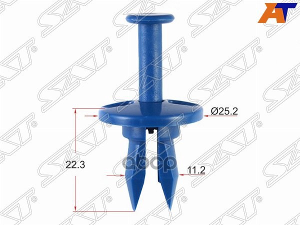 Клипса защиты бампера GM (Продажа по 10шт) Sat арт. ST-KE-369