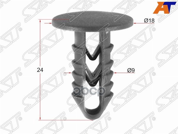 Клипса обшивки капота ALFA ROMEO/FIAT (Продажа по 10шт) Sat арт. ST-M11337