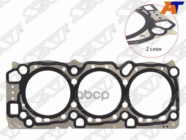 Прокладка головки блока цилиндров Mitsubishi Delica 94-07 / Pajero 97-20 6G72 (Металл) Sat арт. ST-MD320044-S