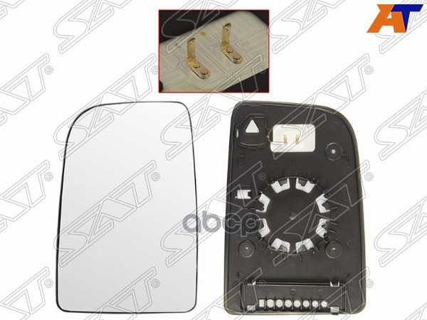 Полотно зеркала Mercedes-Benz Sprinter 06-18 (Слева/ Обогрев/ большое (круглое крепление)) Sat арт. ST-MDS2-940G-2