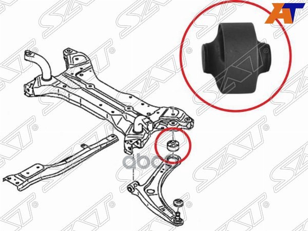 Сайлентблок рычага Chery Tiggo T11 05-16 / Mitsubishi ASX 10- Sat арт. ST-MN184133
