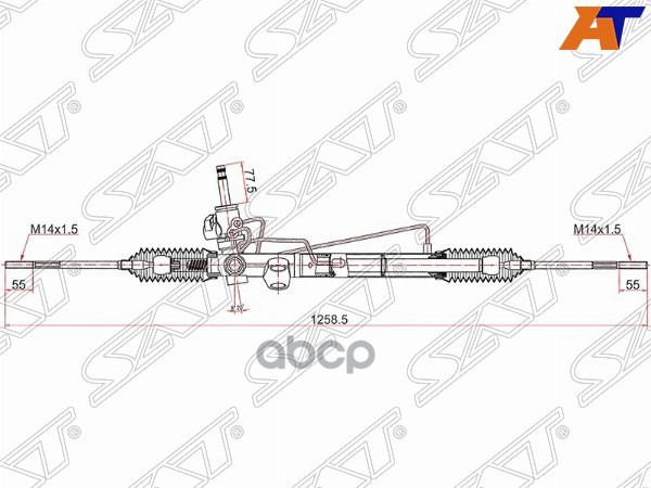 Рейка рулевая Mitsubishi Lancer 02-10 / Lancer Cedia 00-03 (Левый руль) Sat арт. ST-MR594661