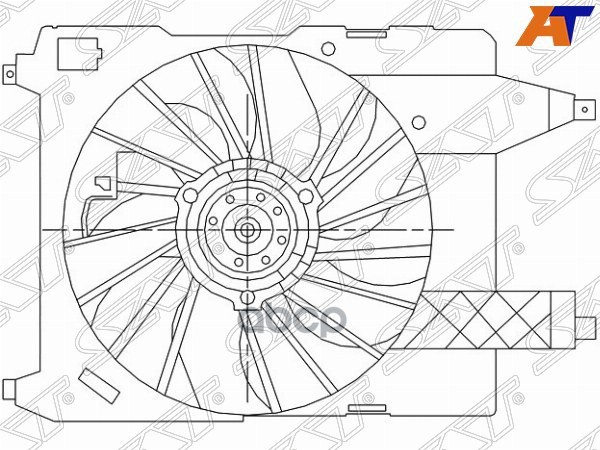 Диффузор Радиатора В Сборе Renault Megane Ii 02-08 Sat арт. ST-RNW2-201-0