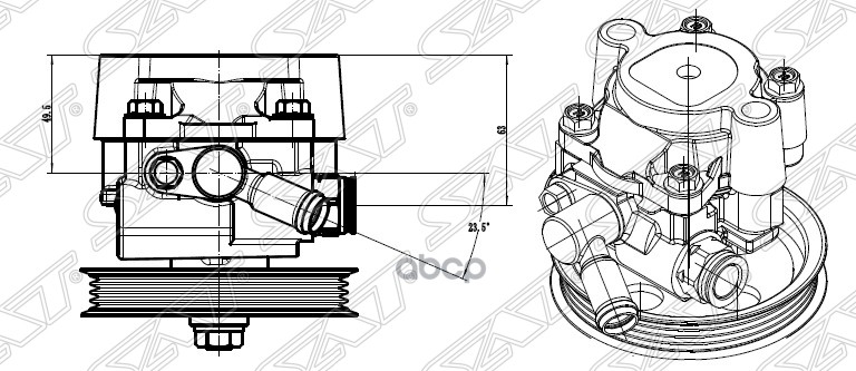 Насос ГУР TOYOTA HARRIER MCU35/LEXUS RX300 03-06 Sat арт. ST-VP11