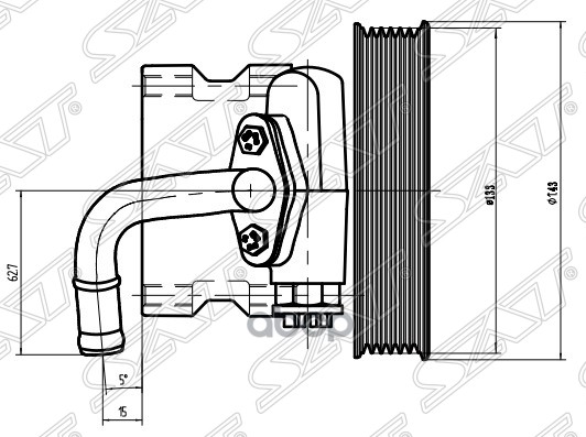 Насос ГУР CHEVROLET LACETTI 1,4/1,6 (Dшкива 143мм) Sat арт. ST-VP188