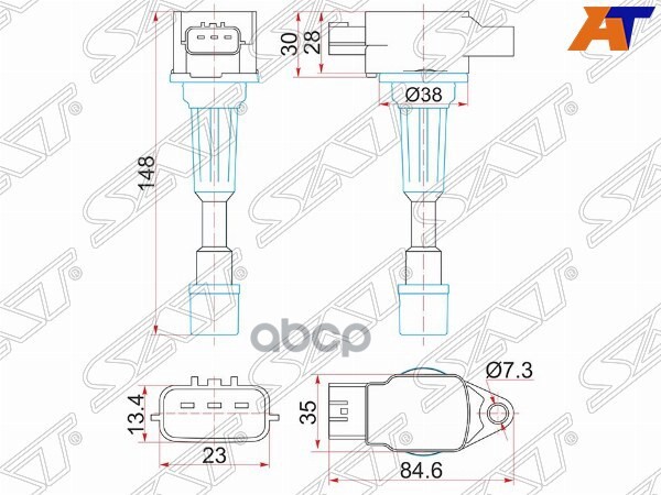 Катушка зажигания Mazda 3 03-16 / 2 02-15 FXJA;LF5W;ZJ32;ZJVE;ZY66;ZYVE Sat арт. ST-ZJ20-18-100