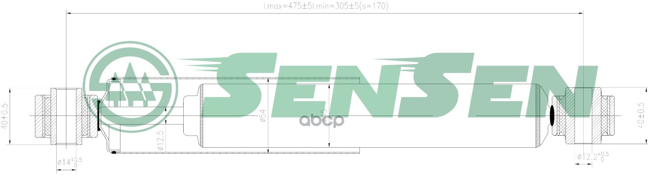 Амортизатор Подвески Задний Газовый  Vw Caddy 04- Sensen арт. 12130203
