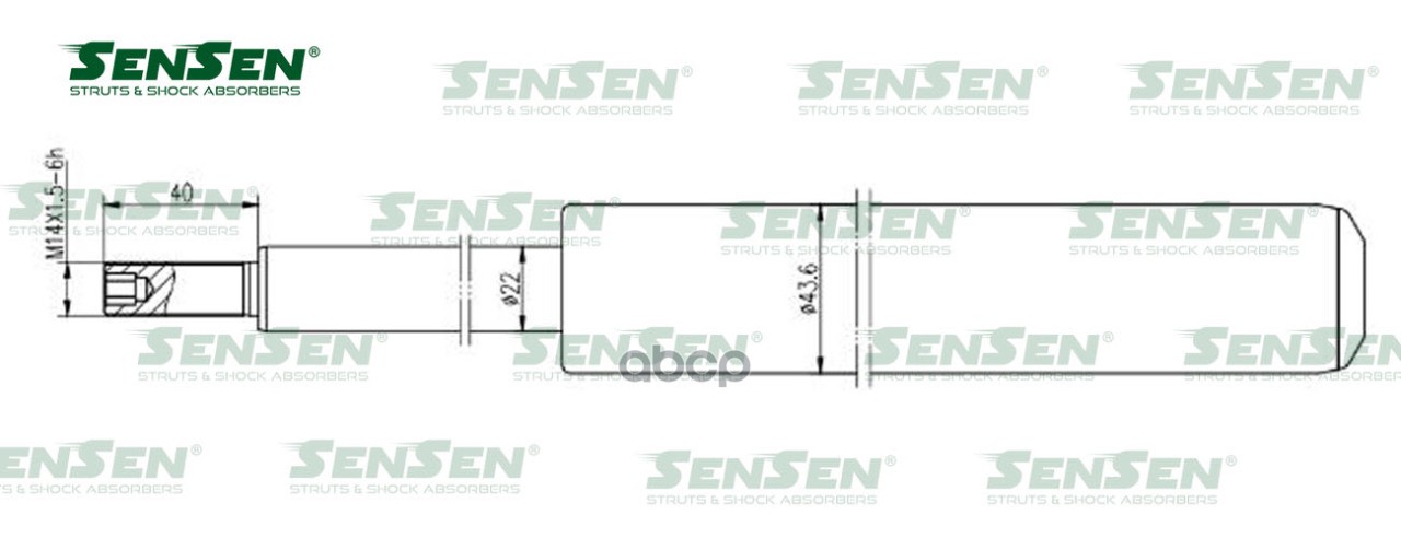 Амортизатор передний L=R (масл.) AUDI 80 (78-95)/VW PASSAT (83-88) SENSEN 2113-0026 Sensen арт. 2113-0026