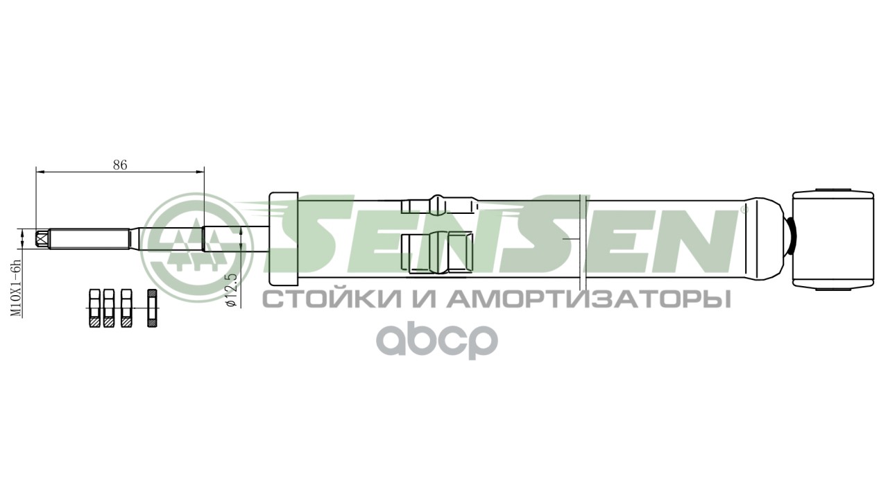 Амортизатор задний масляный VW Polo, Derby 94-01, SEAT Ibiza, Cordoba 1.0-1.9 93-99 Sensen арт. 31120068