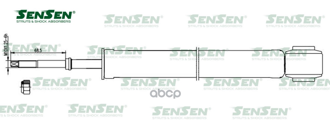 Амортизатор задний L=R (газ.) NISSAN Tiida (07-) SENSEN 32120277 Sensen арт. 32120277