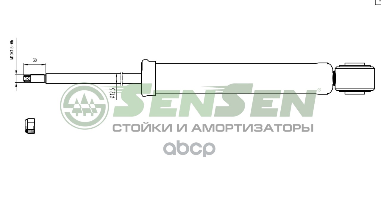 Амортизатор задний L=R Opel Astra J/Chevrolet Cruze SENSEN 32120308 Sensen арт. 32120308