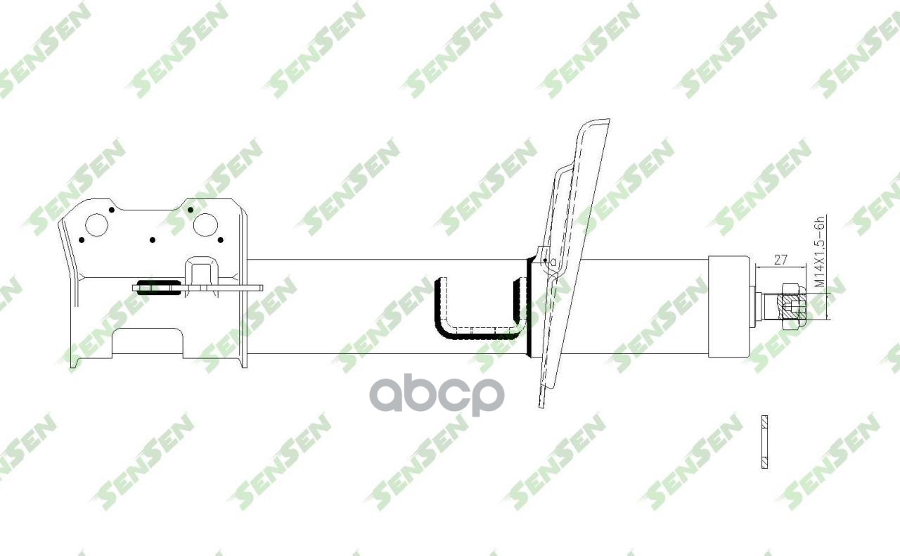 Амортизатор передний мост слева OPEL, ASTRA , ZAFIRA B (A05), ZAFIRA , ZAFIRA C (P12)1,22,2(1,7) SENSEN 4214-0528 Sensen арт....