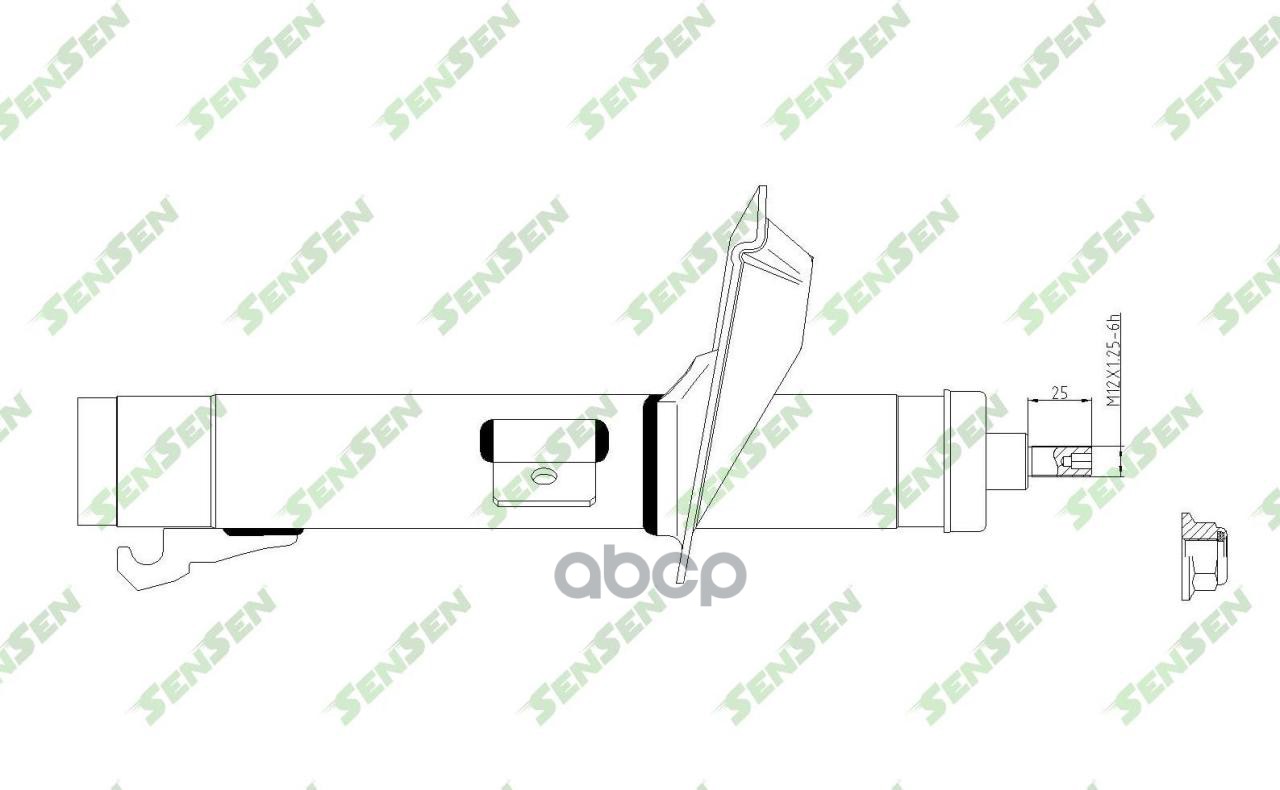 Амортизатор Передний Левый Газовый Ford Tourneo Connect, Transit Connect 02- Sensen арт. 42140533