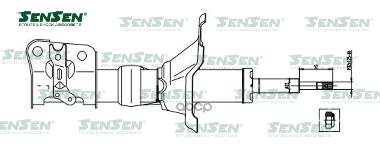 Амортизатор Honda Civic 01/01-09/05 Пер.прав.газ. Sensen арт. 42140700