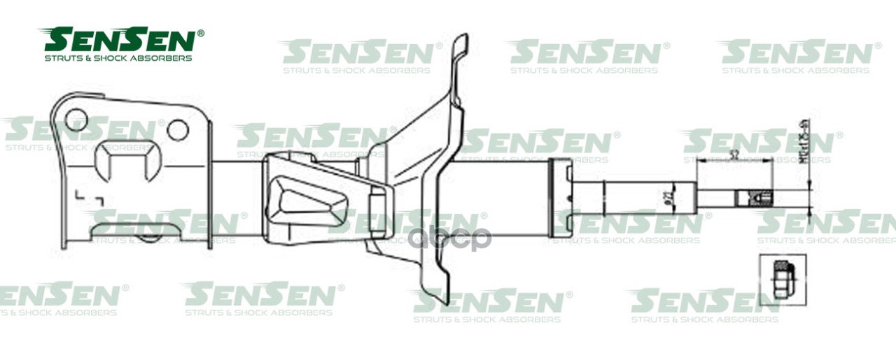 Амортизатор Honda Civic 01/01-09/05 Пер.лев.газ. Sensen арт. 42140701