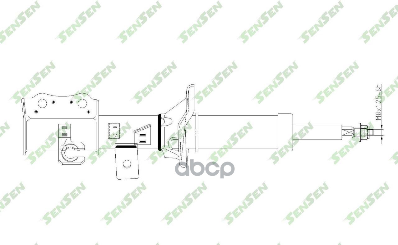 Амортизатор Передний Мост Справа /Kia, Rio Седан (Dc_), Rio Универсал (Dc)1,3-1,5(1,3)Бензин2000 Sensen 42141060 Sensen арт. ...