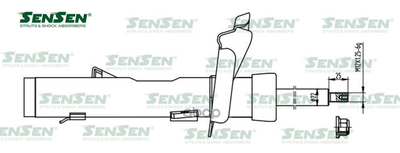 Амортизатор передний L FORD FOCUS II 04- 1.4/1.6 SENSEN 4214-1073 Sensen арт. 4214-1073
