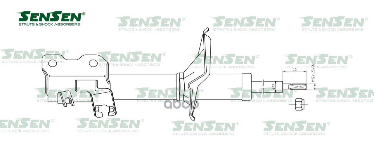 Амортизатор передний мост справа /NISSAN, MAXIMA IV седан (J31), MAXIMA QX седан (A33)/23,5(3,5)/б SENSEN 4214-1080 Sensen ар...