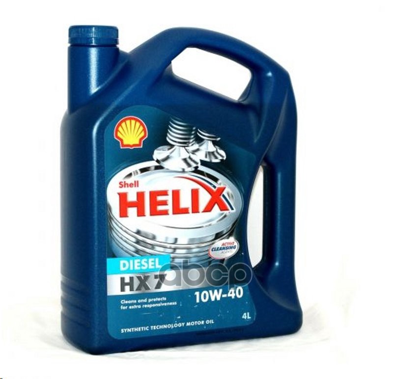 Shell Масло моторное полусинтетическое Helix Diesel HX7 10W-40 4л 550040428 (550046373)