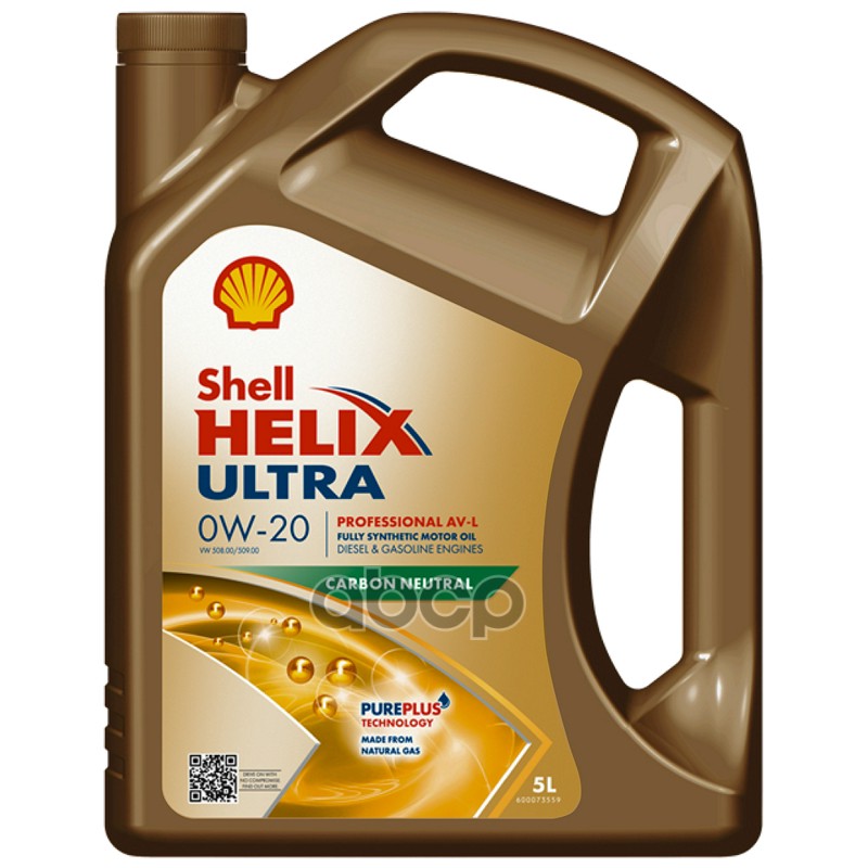 Shell Моторное масло SHELL HELIX ULTRA Professional AV-L 0W-20 5л 550068492