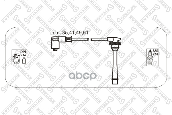 К-кт проводов Hyunday Lantra/Coupe 1.6i/1.8i/2.0i 95-02 Stellox арт. 1038412SX
