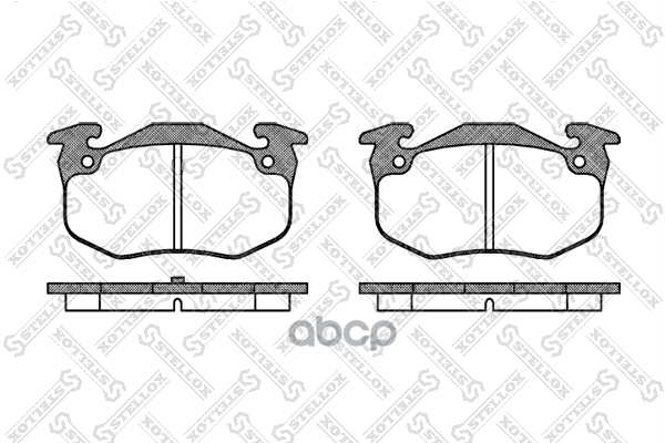 Колодки тормозные задние (без датчика) (Смесь Low-Metallic) (RENAULT CLIO II, MEGANE I, 19, PEUGEOT Stellox арт. 155050SX