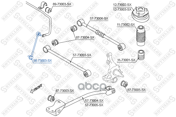 Тяга стабилизатора заднего Daewoo Leganza 97-02 Stellox арт. 5673003SX