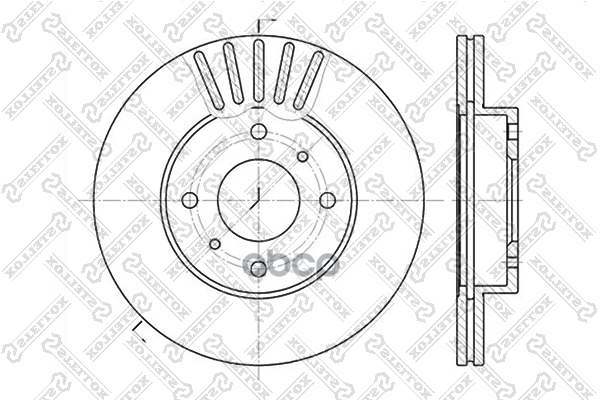Диск тормозной передний Nissan Primera 1.6/2.0/2.0D 88> Stellox арт. 60202231VSX