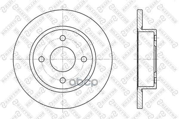 Диск Тормозной Передний Nissan Micra 1.0/1.3 92-00 Stellox 60202237_Sx Stellox арт. 60202237_SX