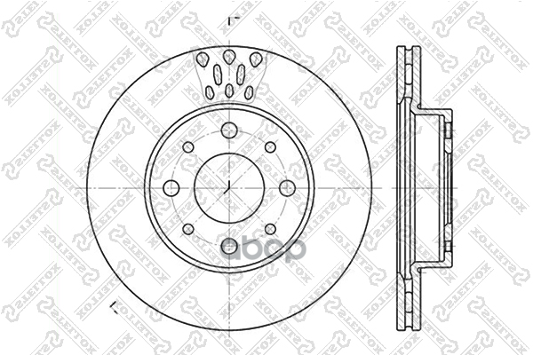 Диск Торм. Пер. Fiat Palio 1.0-1.6/1.7Td | Перед | Stellox арт. 60202331VSX