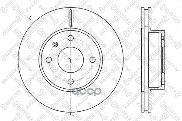 Диск Торм. Пер. Ford Escort/Sierra 2.0-2 | Перед | Stellox арт. 60202529VSX