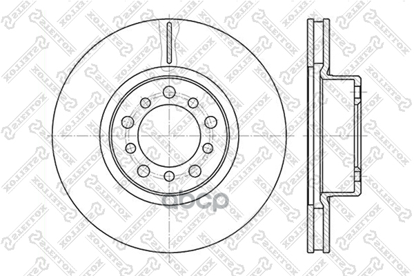 Диск Торм. Пер. Mb W126 2.6-5.6 85-91 | Перед | Stellox арт. 60203324VSX