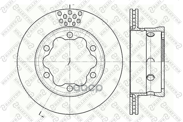 Диск торм. зад.   MB Sprinter, VW LT 96> Stellox арт. 60203344VSX