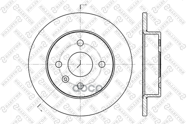 Диск тормозной задний Opel Astra 1.2-2.0Di 98> Stellox арт. 60203633SX