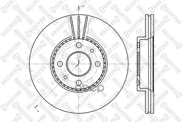 Диск тормозной передний Renault Laguna/Megane/Safrane all 90> Stellox арт. 60203911VSX