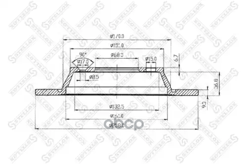 Диск тормозной задний Saab 900/9000 2.0-3.0 87> STELLOX 6020-4107-SX Stellox арт. 60204107_SX