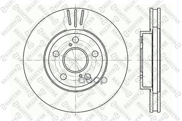 Диск тормозной передний Toyota Carina 1.6 92-97 Stellox арт. 60204539VSX