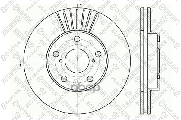 Диск Тормозной Передний Toyota Rav 4 All 00 60204578Vsx Stellox арт. 60204578VSX