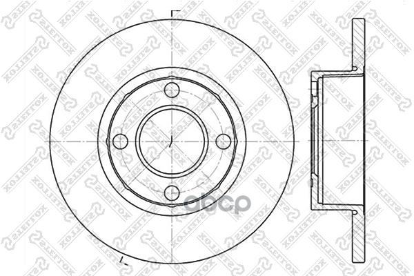 Диск Тормозной Передний Audi 80 B3 1.6/2.0/1.9Tdi 91-96 Stellox 60204737_Sx Stellox арт. 60204737_SX