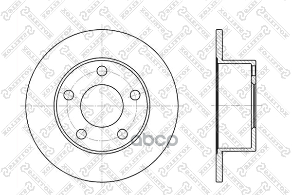 Диск тормозной задний Audi 100/A6, VW Passat 1.8-1.9TDi 90> Stellox арт. 60204744SX