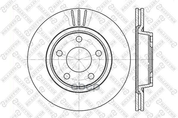 Диск тормозной передний Audi А4, VW Passat 1.6-1.9TDi 96> Stellox арт. 60204762VSX