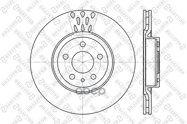 Диск тормозной передний Alfa Romeo 156/164 2.0-3.2 97> Stellox арт. 60209925VSX