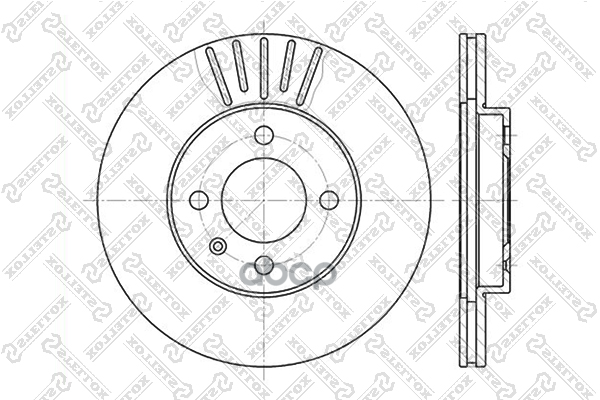 Диск тормозной передний VW Golf/Passat/Vento 1.4-1.9TDi 85> Stellox арт. 60209934VSX