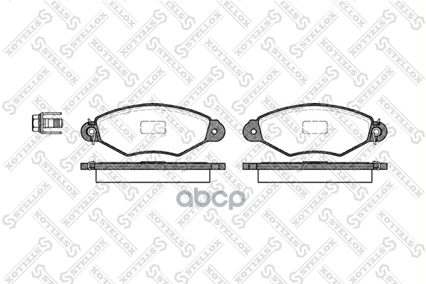 колодки дисковые п.! с антискр. пл Citroen Xsara 1.4i 98-05,Peugeot 306 1.1-1.4i 94-01 Stellox арт. 654000BSX