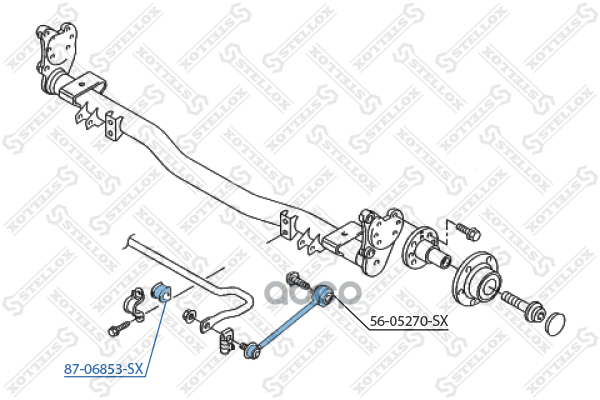 Втулка стабилизатора заднего d19 VW Caddy 1.4/1.6/1.9TDi/2.0SDI 04 Stellox арт. 8706853SX