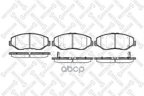 колодки дисковые передние с антискрип. пл Honda CR-V II/Accord VI 910000BSX Stellox арт. 910000BSX